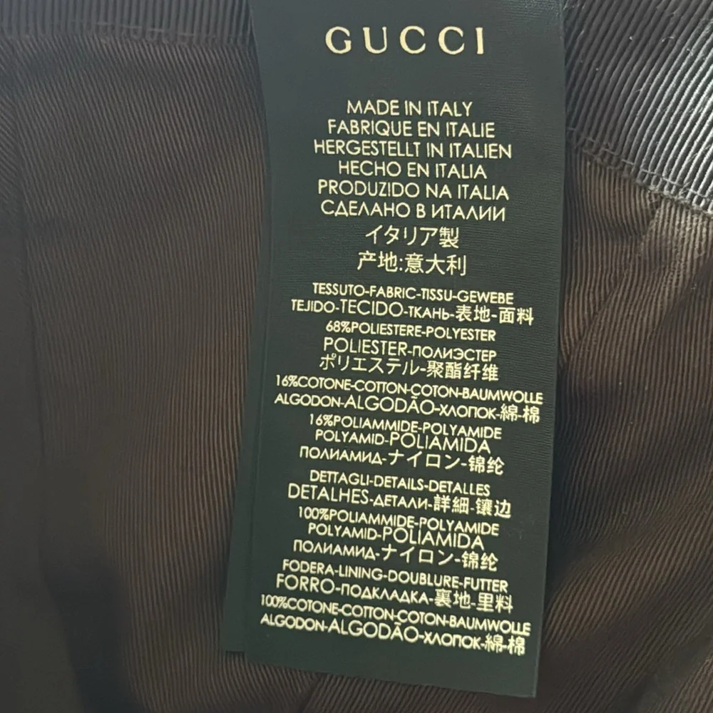 GUCCI Original GG Supreme Sherry Line Canvas Baseball Cap Beige. Authent… - Picture 7 of 12